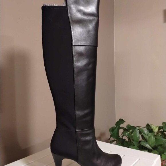 Adrienne Vittadini Black High Heel Boots New in Box - Picture 1 of 7